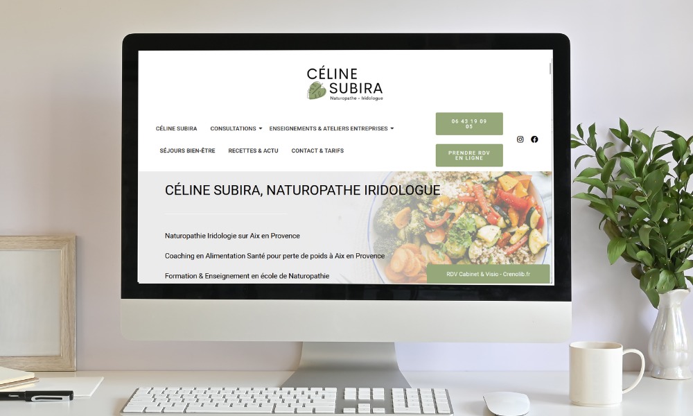 création du site de Céline Subira naturopathe à aix en provence