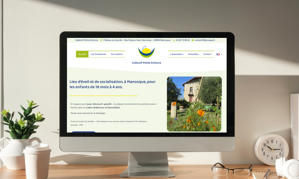 création du site de collectif petite enfance les comptines à manosque